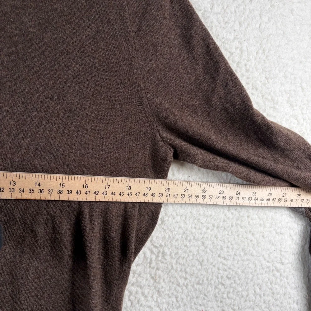 Banana Republic Mens Brown Wool Blend Italian Yarn Elbow Patch Sweater M Preppy